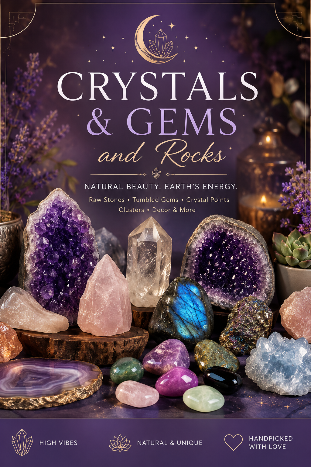 Crystals, Gems & Rocks