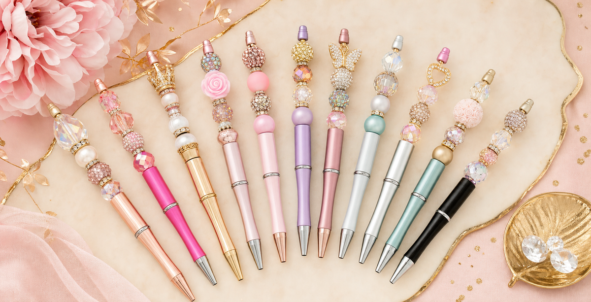 Handmade beaded pens collection by Moon Kissed Jewels & More