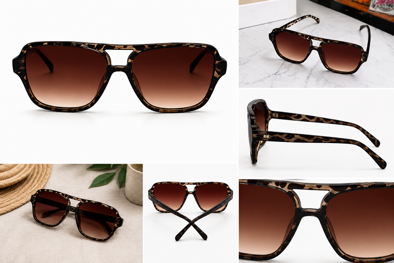 Golden Glow Aviator Sunglasses