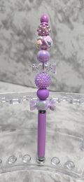 Pastel Candy Dream Stylus Pen – Purple Iridescent Beaded Touchscreen Pen