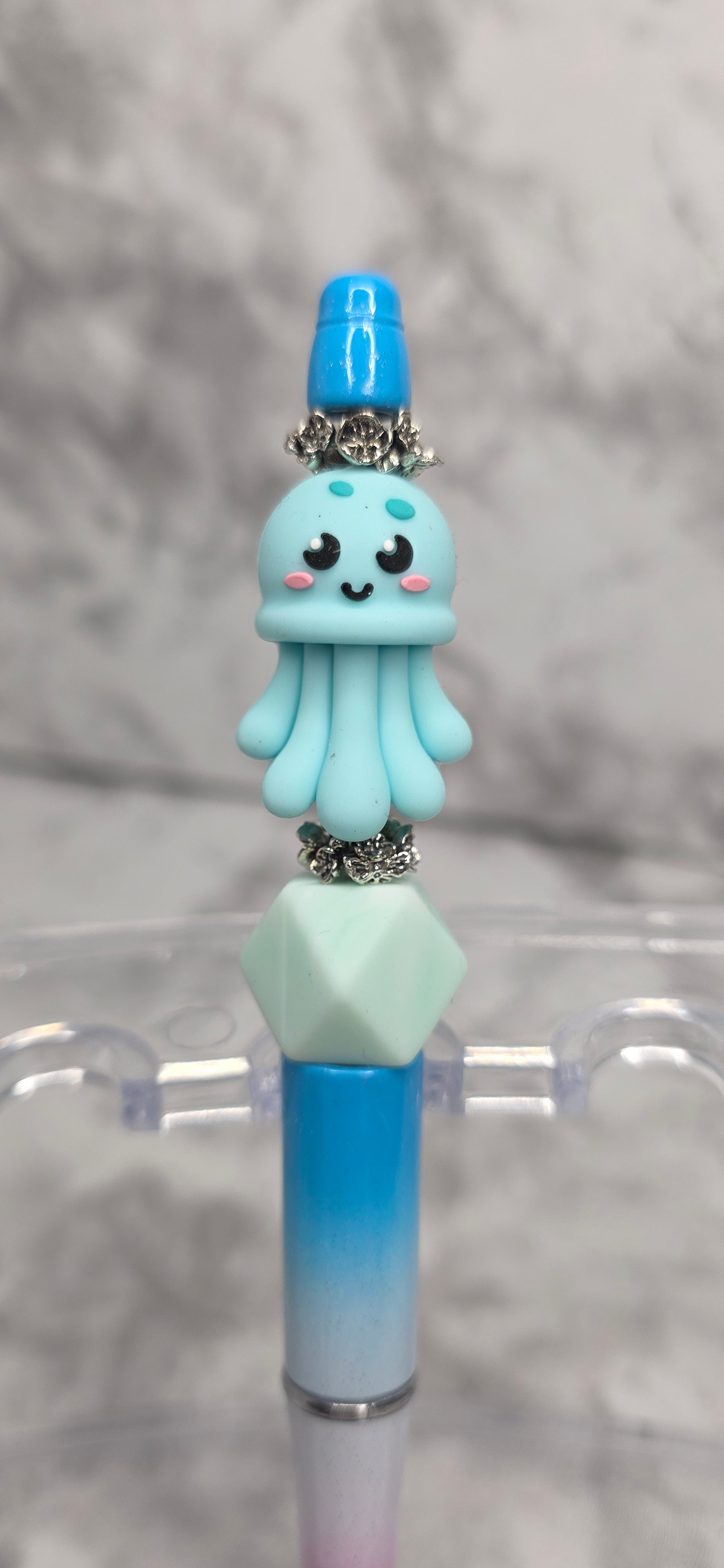 Cute Jellyfish Beaded Pen – Ocean Theme Kawaii Statement Pen