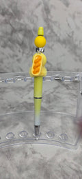 Peanut Snack Beaded Pen – Yellow Handmade Fun Statement Pen