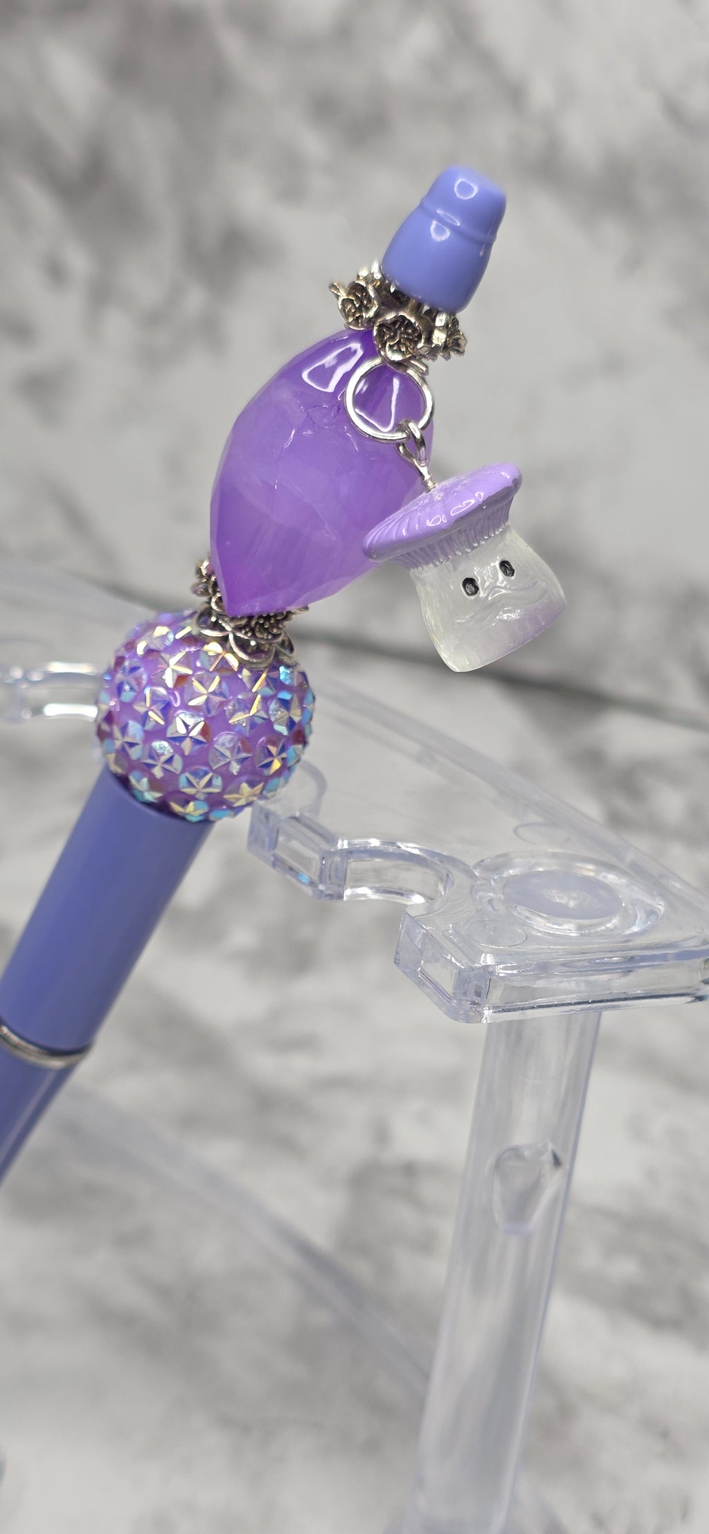 Purple Star Beaded Pen – Lavender Handmade Decorative Pen