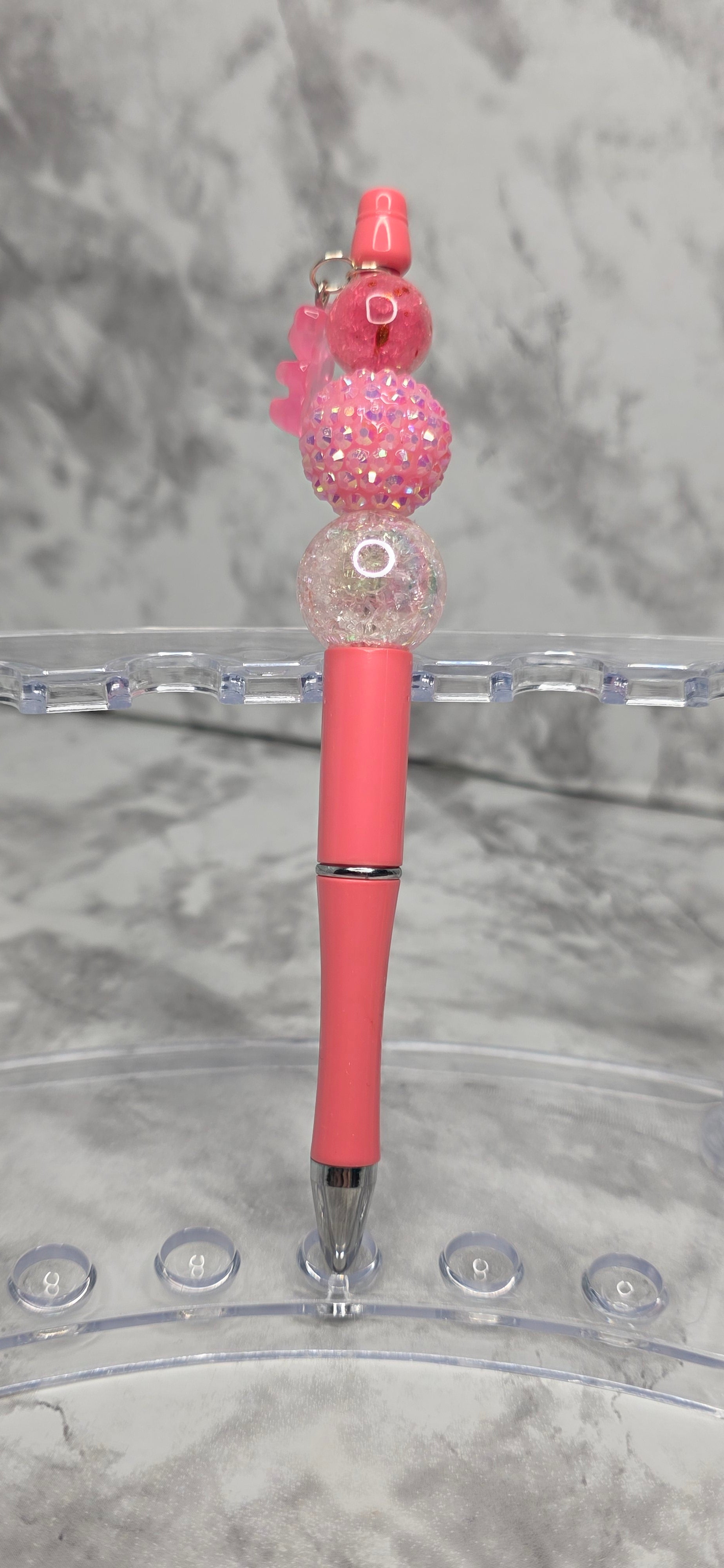 Pink Glam Beaded Pen – Sparkle Handmade Decorative Pen