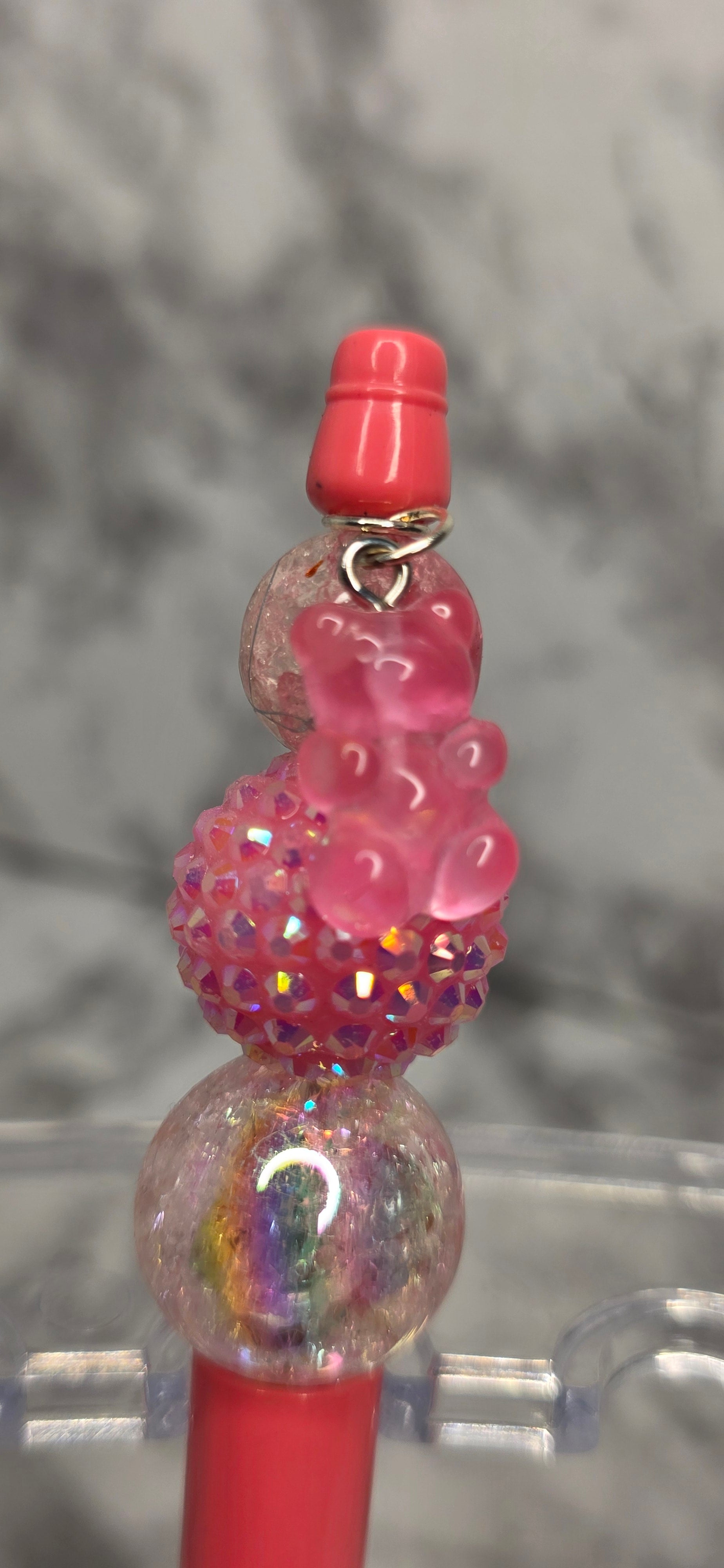 Pink Glam Beaded Pen – Sparkle Handmade Decorative Pen