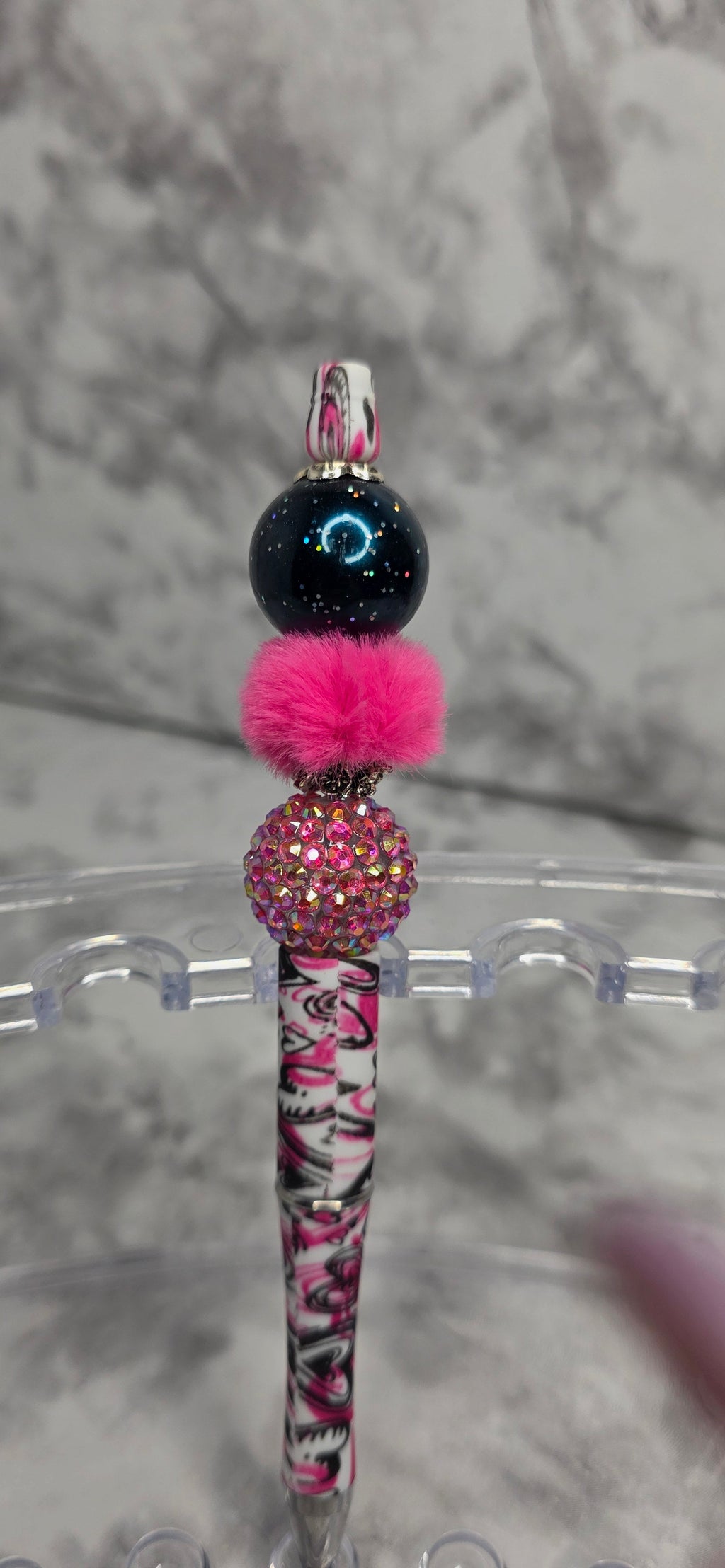 Pink Glam Beaded Pen – Sparkle Statement Handmade Pen