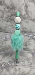 Mint Luxe Beaded Pen – Soft Aesthetic Handmade Pen
