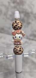 Leopard Hello Kitty Beaded Pen – Chic Cute Handmade Pen
