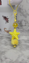 Sunny Starfish Beaded Keychain – Beach Vibes Accessory