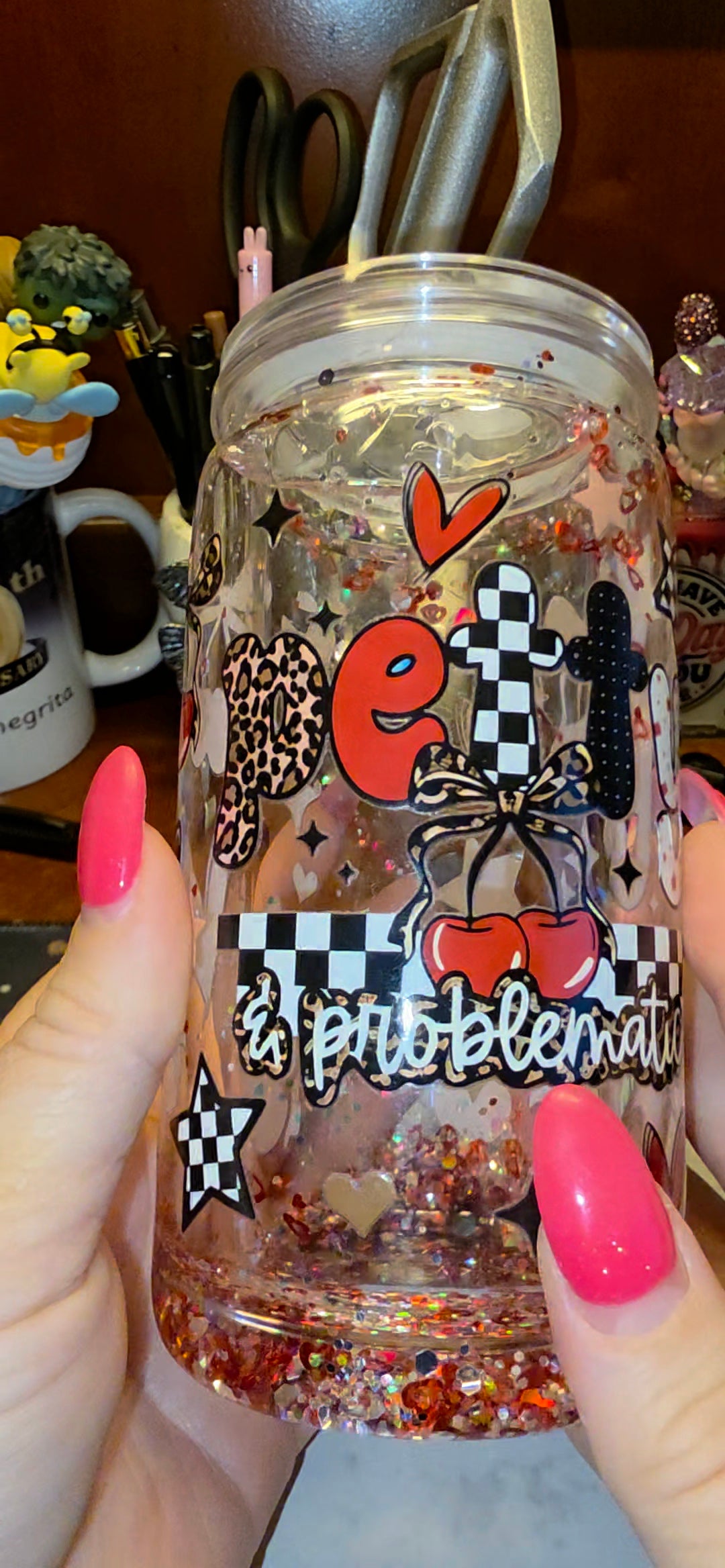 "Petty Is Problematic" Snow Globe Cup