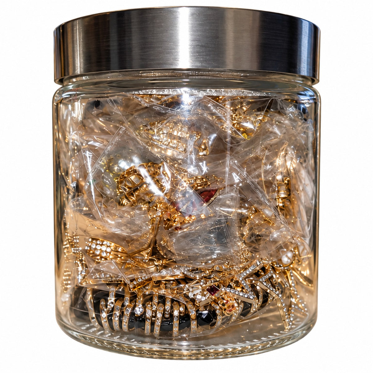SMALL GOLD JAR