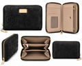 Midnight Bloom Embossed Wallet