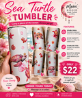 🐢🌸 Sea Turtle Ocean Bliss 20 oz Tumbler