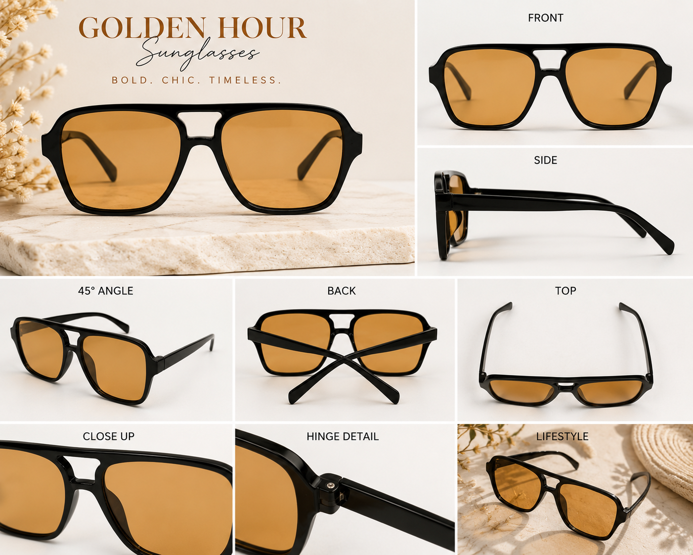 Golden Hour Luxe Sunglasses