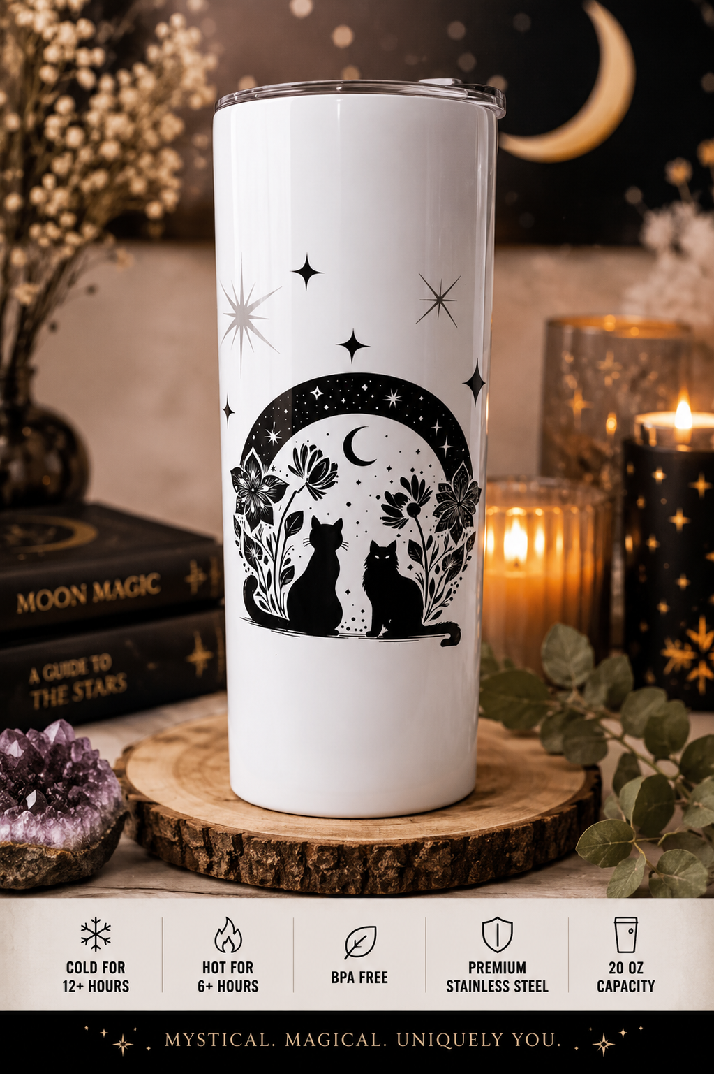 Moonlit Cats Tumbler – Imperfect Edition