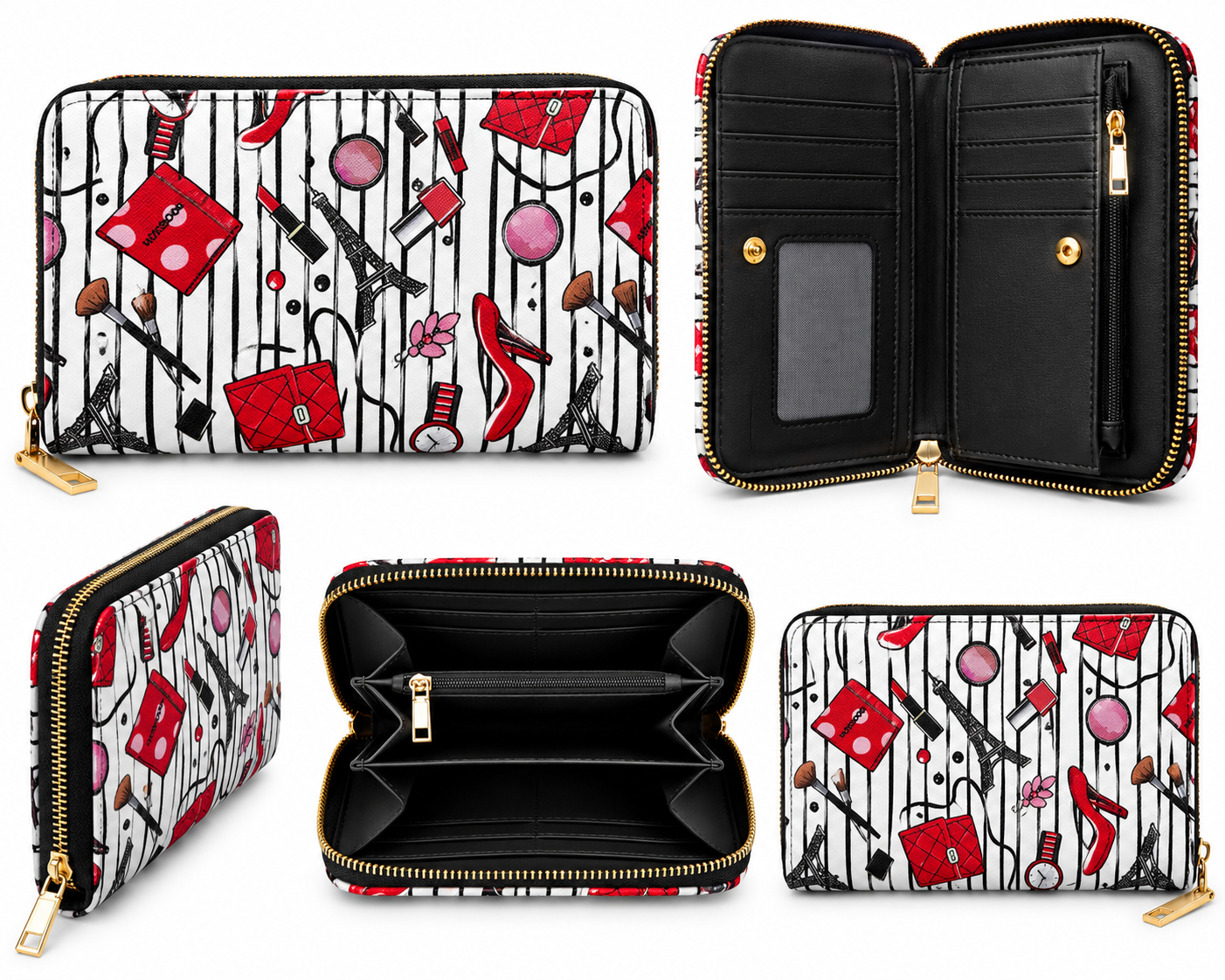 Fashionista Chic Zip-Around Wallet
