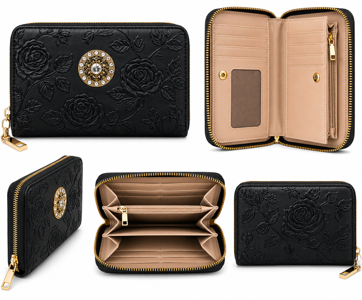 Midnight Rose Luxe Wallet