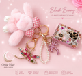 Blush Bunny Glam Charm Keychain