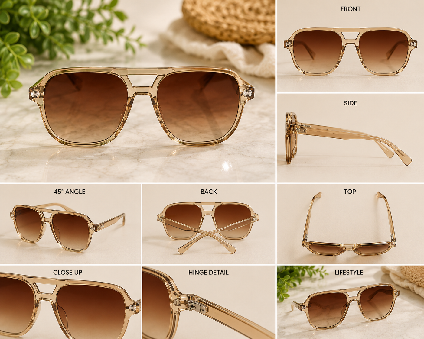 Champagne Glow Sunglasses