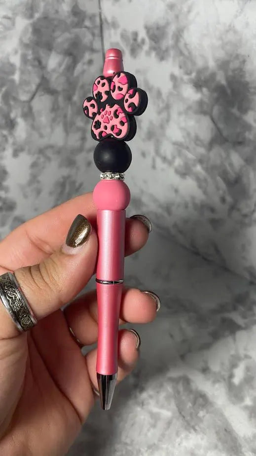 Pink Leopard Paw Pen