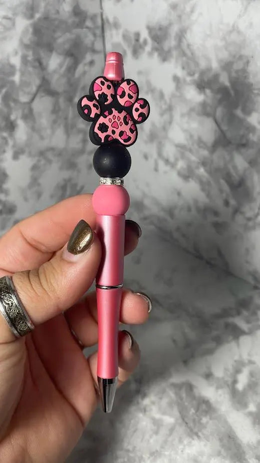 Pink Leopard Paw Pen