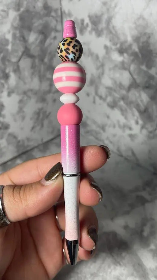 Pink Candy Leopard Pen