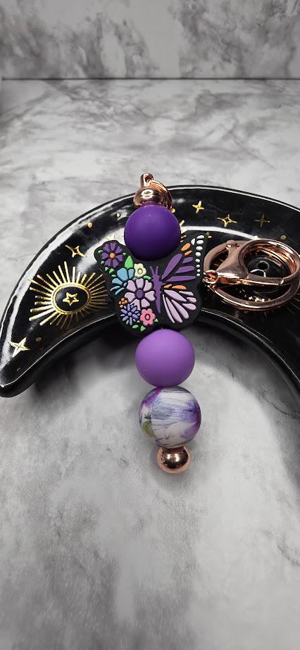 Purple Butterfly Keychain