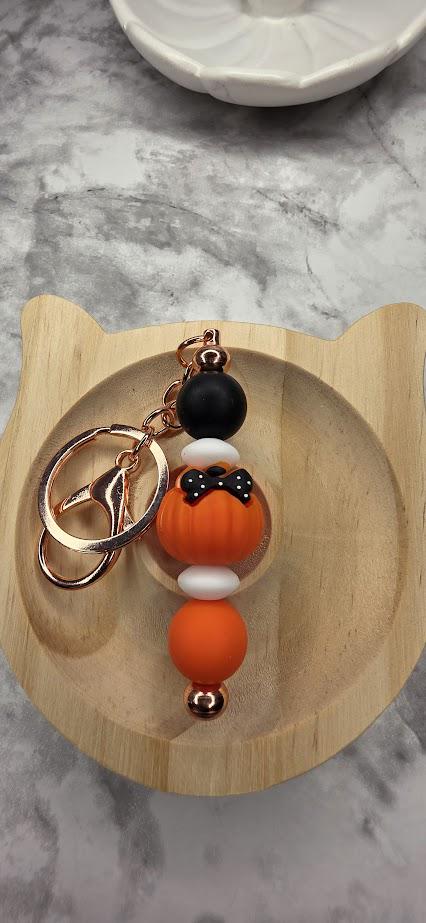 Pumpkin Bow Keychain