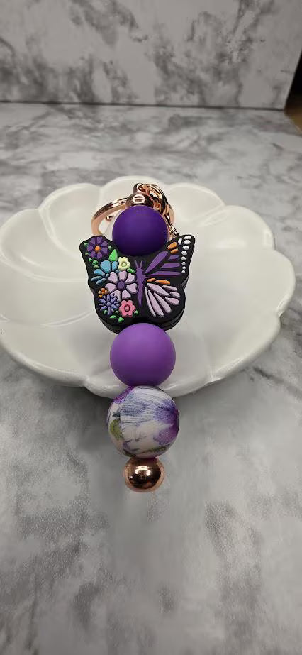 Purple Butterfly Keychain