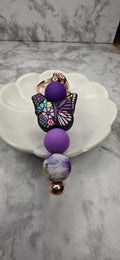 Purple Butterfly Keychain