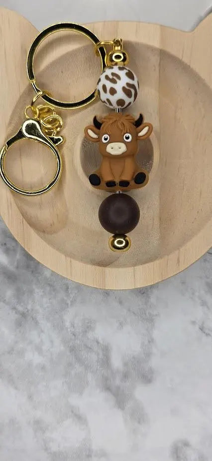 Highland Cow Keychain