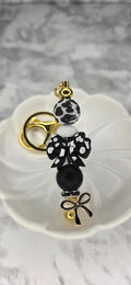Black & White Bow Keychain