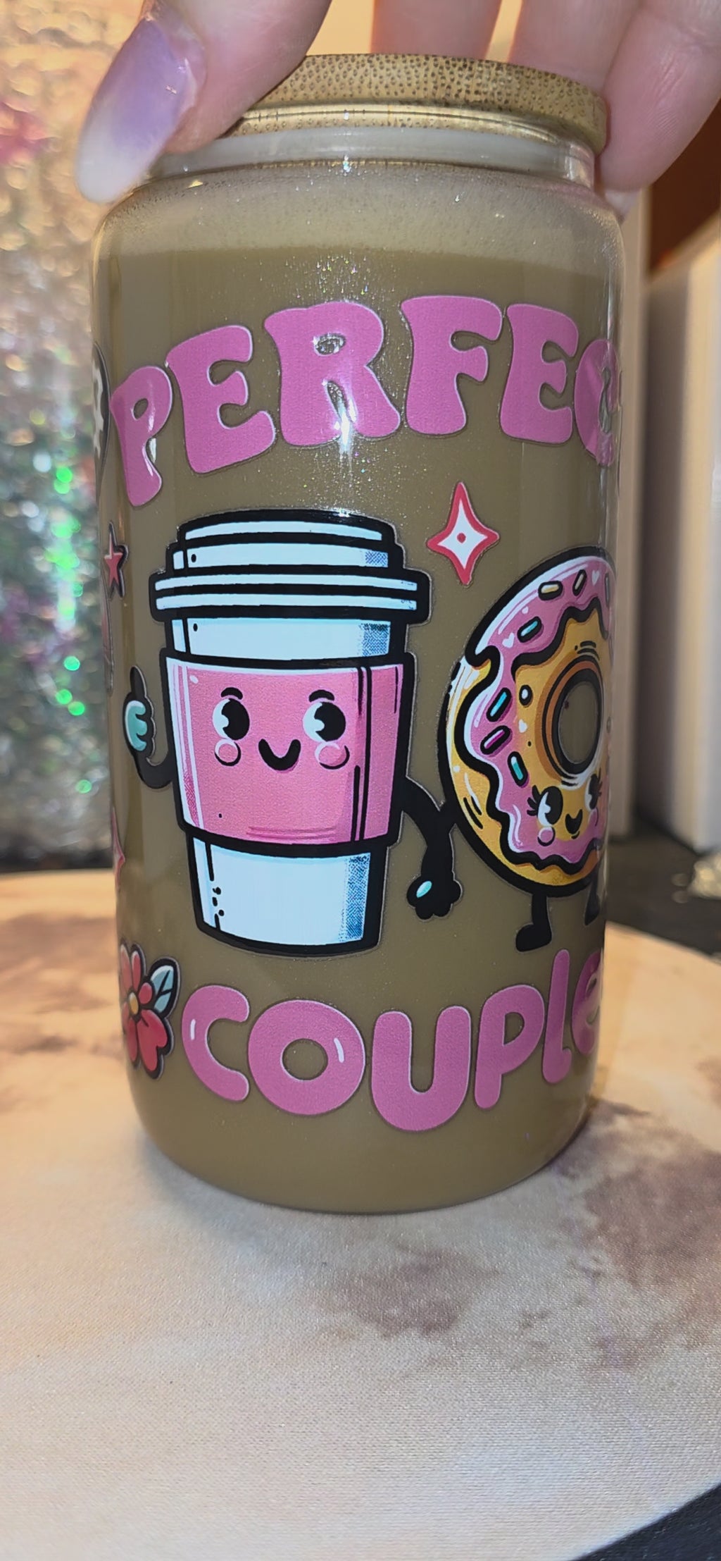 ☕🍩 Perfect Couple Coffee & Donut Tumbler