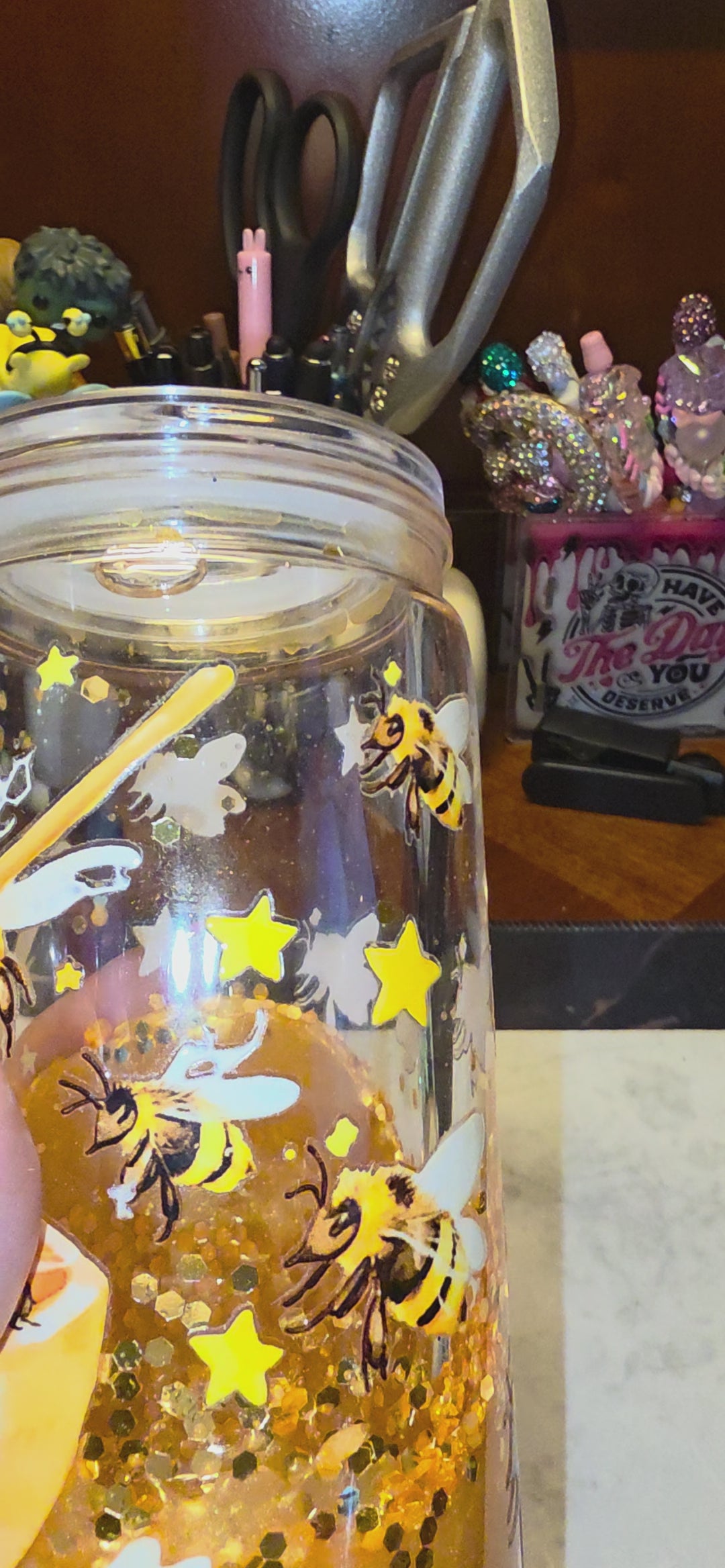 Bee Bliss Snow Globe Cup
