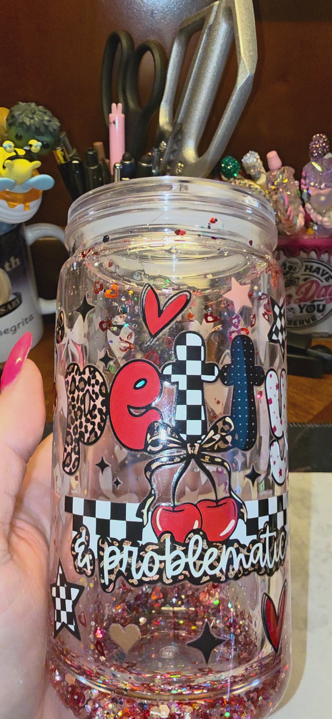 "Petty Is Problematic" Snow Globe Cup