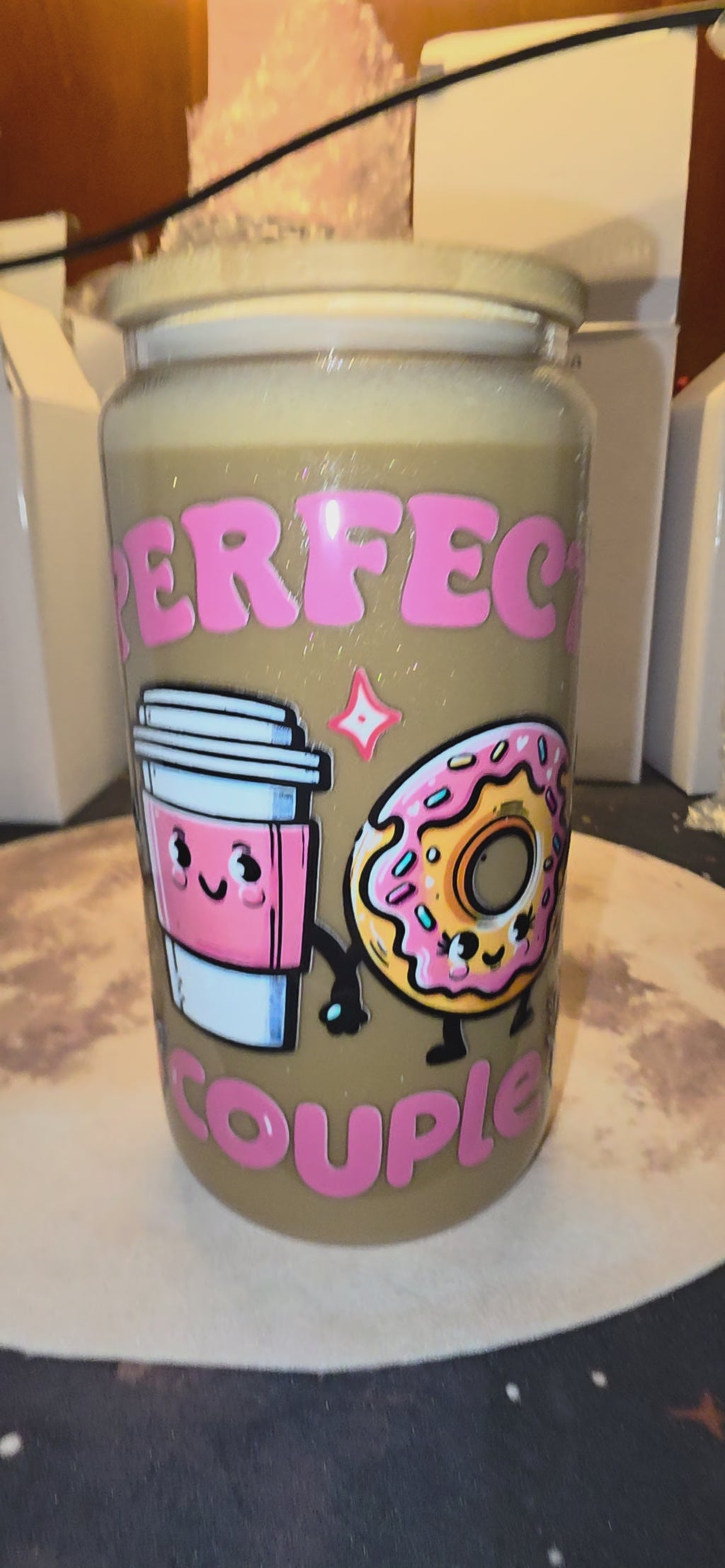 ☕🍩 Perfect Couple Coffee & Donut Tumbler
