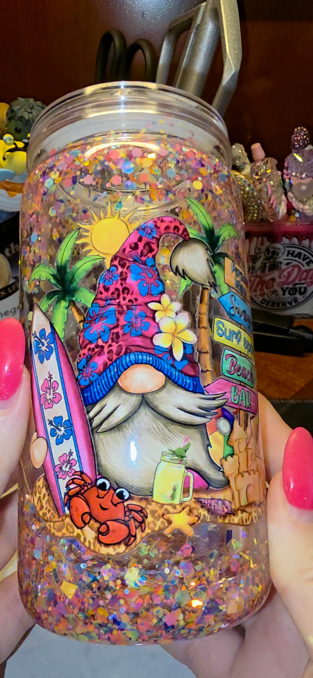 Tropical Paradise Snow Globe Cup
